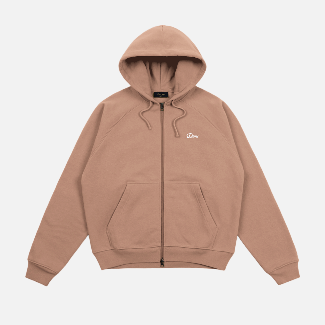 Cursive Small Logo Zip Hoodie