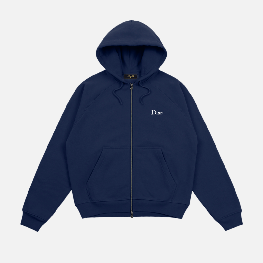 Classic Small Logo Zip Hoodie – Dime Classic Small Logo Zip Hoodie – Dime